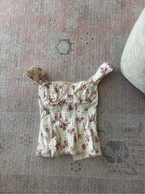 We Wore What floral bustier top